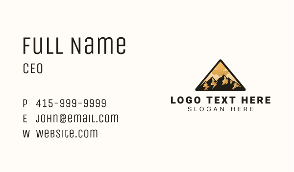 Mountain Exploration Travel Business Card Design Image Preview