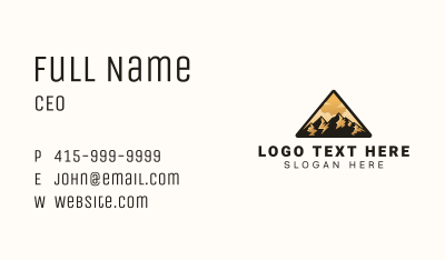Mountain Exploration Travel Business Card Image Preview