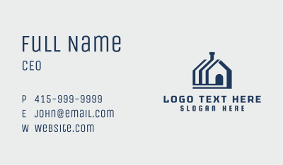 Blue Home Property Developer Business Card Image Preview