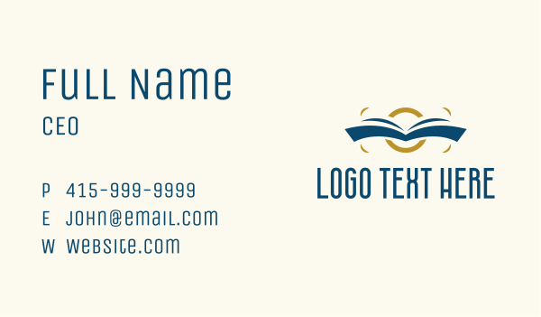 Book Academic Library  Business Card Design Image Preview