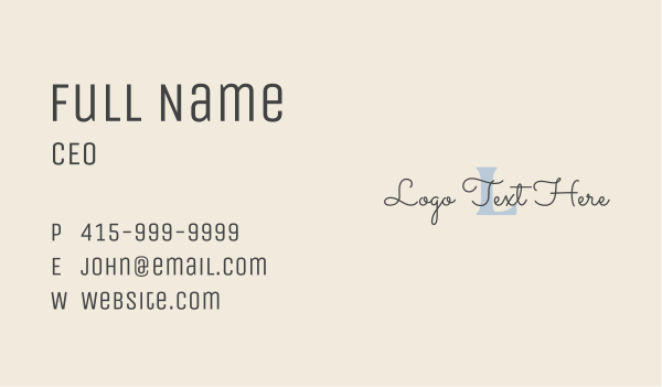 Elegant Pastel Lettermark Business Card Design Image Preview