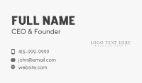 Elegant Company Wordmark Business Card Design