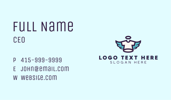 Tshirt Clothing Wings  Business Card Design Image Preview