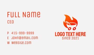 Fire Noodles Delivery  Business Card Image Preview
