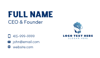 Blue Cleaning Bucket Business Card Design