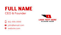 Fast Wing Letter Business Card Image Preview