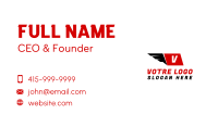 Fast Wing Letter Business Card Image Preview