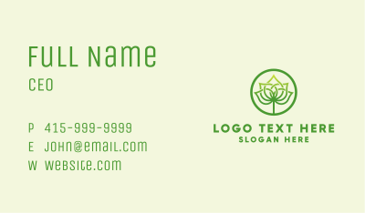Palm Leaf Emblem  Business Card Image Preview