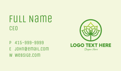 Palm Leaf Emblem  Business Card