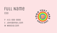 Colorful Rainbow Cat  Business Card Image Preview