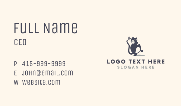 Pet Kitty Phone Business Card Design Image Preview