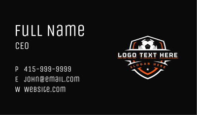 Sport Soccer Shield Business Card Image Preview