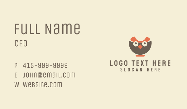 Owl Bowl Business Card Design Image Preview