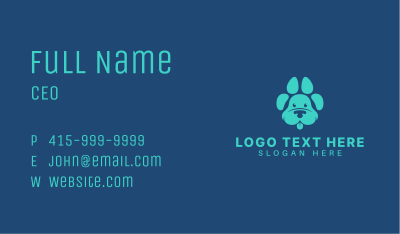 Cute Dog Pawprint Business Card Image Preview