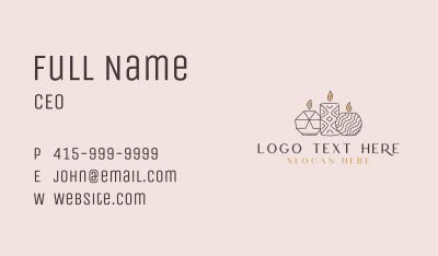 Artisanal Decor Candles Business Card Image Preview