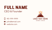 Sunset Mountain Hiking  Business Card Image Preview