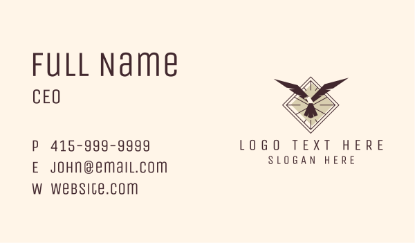 Aviation Eagle Bird Business Card Design Image Preview