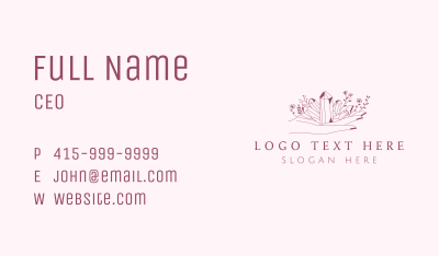 Flower Hand Crystals  Business Card Image Preview