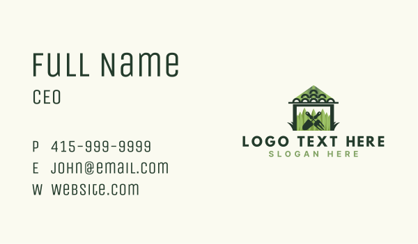 Greenhouse Gardening Tools Business Card Design Image Preview