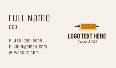 Rolling Pin Bread  Business Card Image Preview