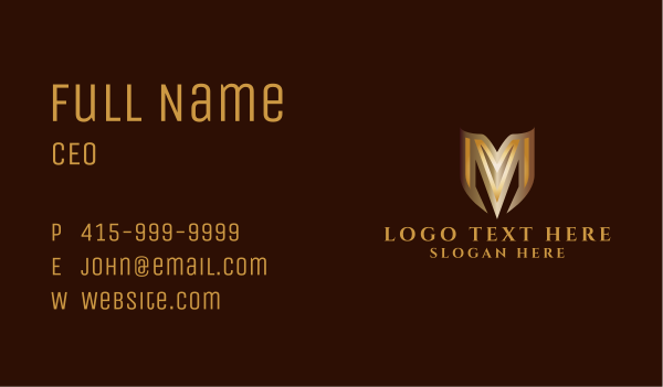 Generic Elegant Letter M Business Card Design Image Preview