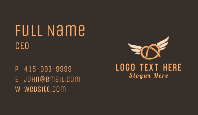 Winged Pretzel Bread Business Card Image Preview