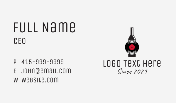 Alcoholic Drink Disk  Business Card Design Image Preview