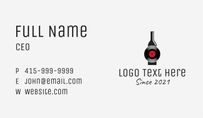 Alcoholic Drink Disk  Business Card Image Preview