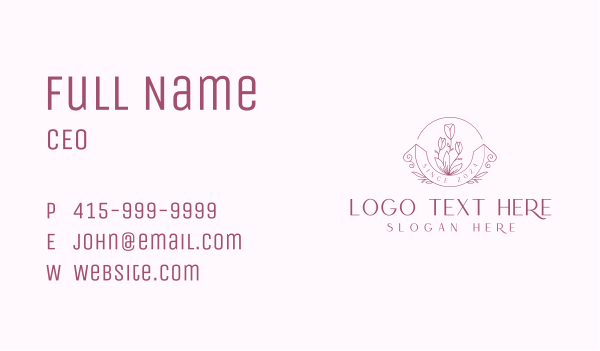 Stylish Flower Boutique Business Card Design Image Preview