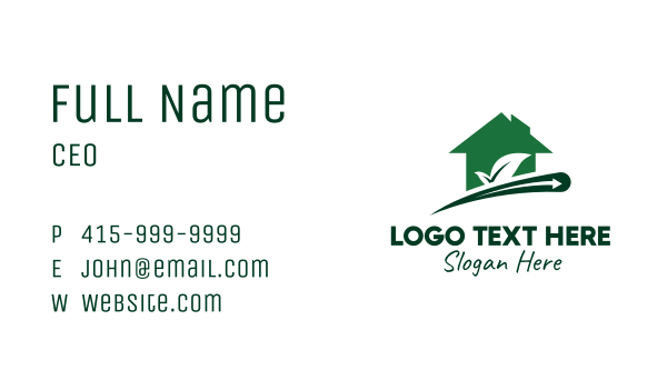 Eco Housing Realtor  Business Card Design Image Preview