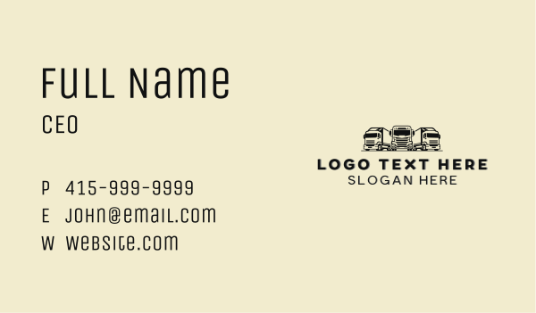 Truck Mover Logistic Business Card Design Image Preview