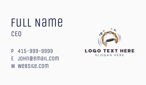 Tambourine Musical Instrument Business Card Design Image Preview