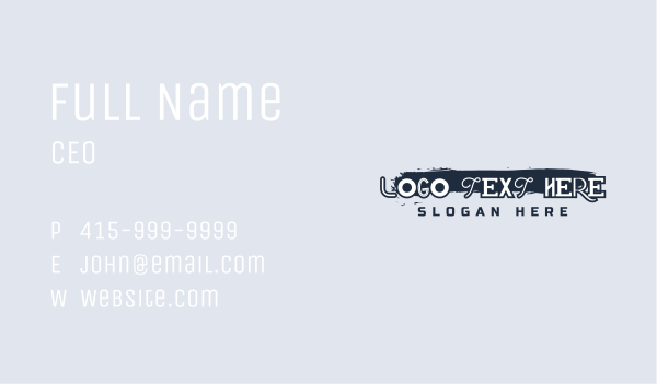 Grungy Punk Studio Wordmark Business Card Design Image Preview