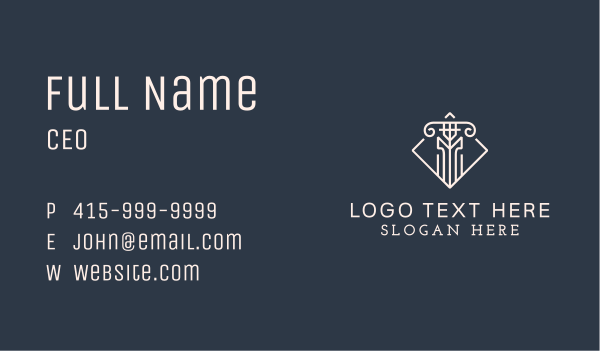 Column Law Firm Business Card Design Image Preview
