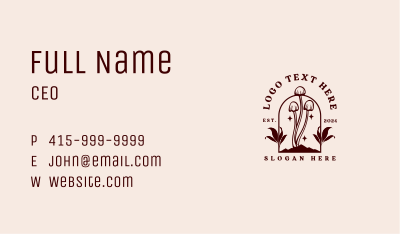 Nature Leaf Mushroom Business Card Image Preview