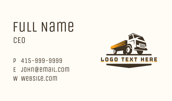 Trucking Construction Mover Business Card Design Image Preview