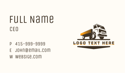Trucking Construction Mover Business Card Image Preview