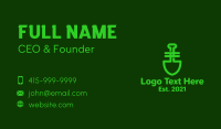 Green Garden Shovel Business Card Preview