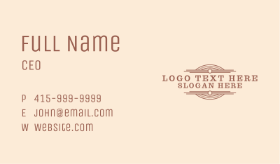 Classic Western Saloon Business Card Image Preview