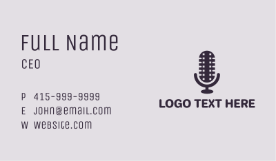 Film Strip Microphone Business Card Image Preview