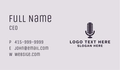 Film Strip Microphone Business Card Image Preview