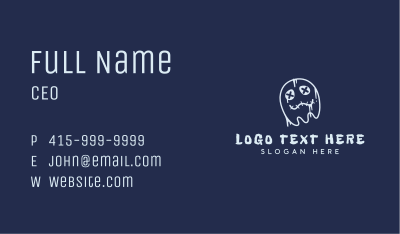 Creepy Graffiti Ghost  Business Card Image Preview