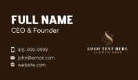 Elegant Feather Quill Pen Business Card Design