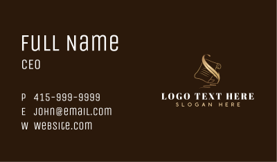 Elegant Feather Quill Pen Business Card Image Preview