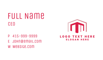 3D Geometric House Building Business Card Image Preview