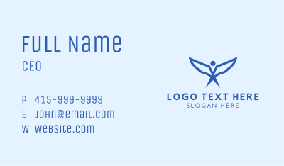 Blue Angel Wings Business Card Image Preview