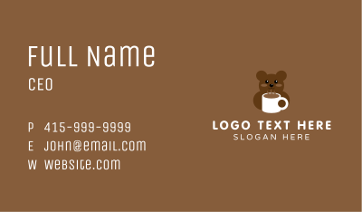 Brown Bear Coffee Business Card Image Preview