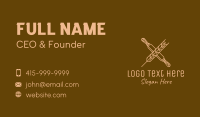 Rolling Pin Wheat Business Card Design