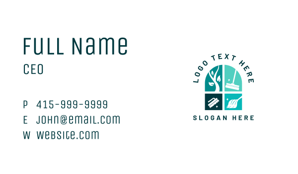 Organic Housekeeping Cleaner Business Card Design Image Preview