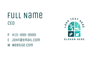 Organic Housekeeping Cleaner Business Card Image Preview